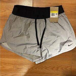Nike Women's Silver Reflective Athletic Shorts